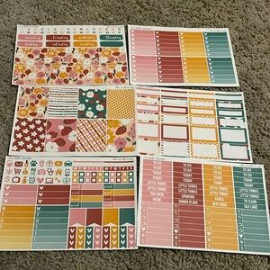 Strawberry planner sticker full kit
